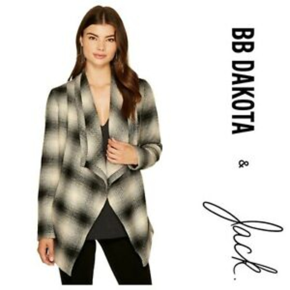 New Jack BB Dakota Sz S Mower Plaid Wrap Jacket
